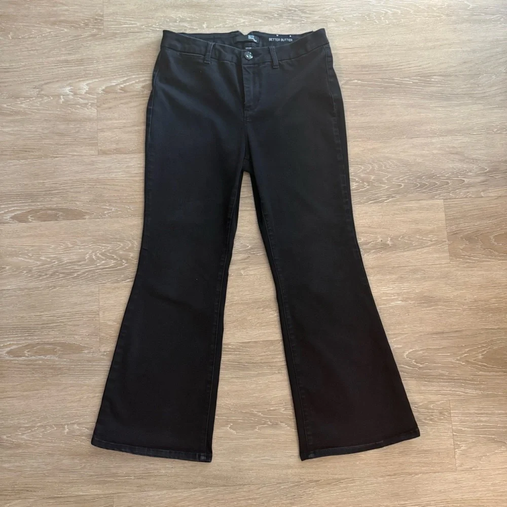 1822 Denim Women's Classic Black Wide Leg Jeans Size 12p/31 - Picture 1 of 8